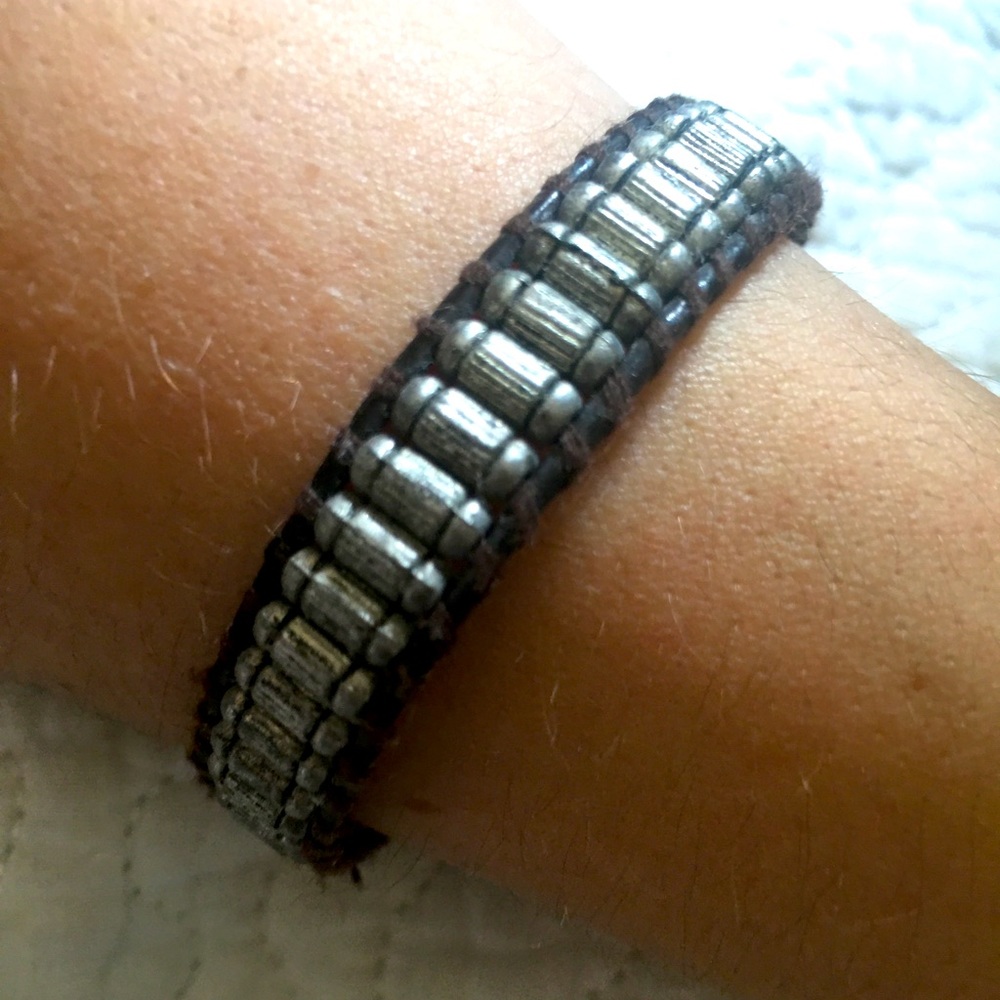 Hand threaded beads bracelet